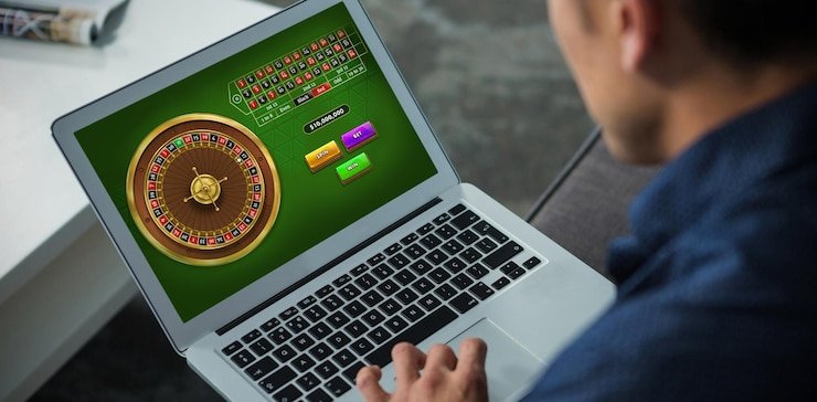 Tata letak meja French Roulette Tata letak meja French Roulette dengan area taruhan yang jelas